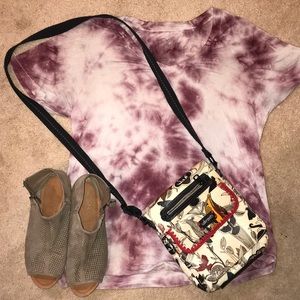 American Eagle Soft Tie Die Pink Shirt